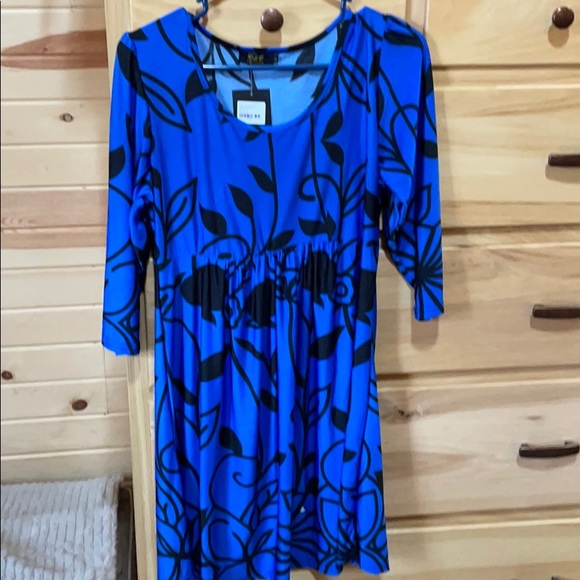 Royal blue and black tunic/dress - Picture 1 of 2